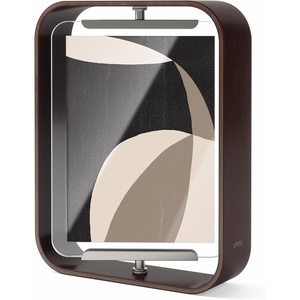 image:imageUmbra Bellwood 5x7 Desk Picture Frame with Bent Wood Trim and TwoSided Rotating Display Natural  Beech wood 360 degree pivot two photo display portrait or landscape wipe cleanAged Walnut