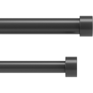 image:imageUmbra Cappa Double Curtain Rod Includes 2 Matching Finials Brackets amp Hardware 66 to 120Inch BlackBlack
