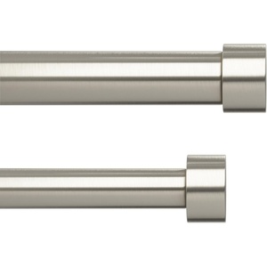 image:imageUmbra Cappa Double Curtain Rod Includes 2 Matching Finials Brackets amp Hardware 66 to 120Inch BlackNickel