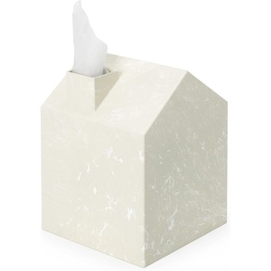 image:imageUmbra Casa Tissue Box Cover House Shaped Kleenex Box Holder Square White  Adds decorative touch to rooms easy one hand retrieval wipe with damp cloth durable plasticOcean Sand