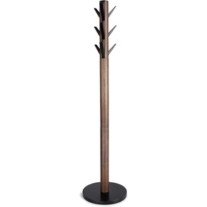 image:imageUmbra Flapper Coat Rack Flip Down Clothing Rack 9 Hooks WhiteNaturalBlackWalnut