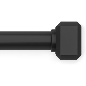 image:imageUmbra Geo Steel Curtain Rod NoDrill Adjustable 42 to 120 Inches Black  Pinpoint fastening technology low impact holes easy drywall install fits multiple surfaces quick setupBlack