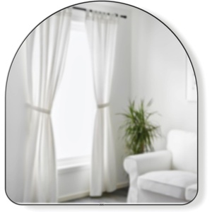 image:imageUmbra Hubba Arched Wall Mirror with Metallic Frame Modern Style for Bathroom Entryway Living Room and More 34 x 36Inch TitaniumTitanium