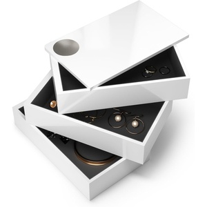 image:imageUmbra Spindle Jewelry Box Rotating Organizer 3 Compartments White75 x 45 x 5 inches