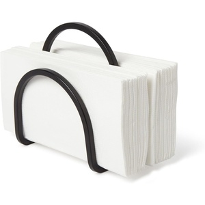 image:imageUmbra Squire Napkin Holder Contemporary Metal Design Compact Black  Builtin divider doubles as handle looks like cast iron easy to transport fits dinner napkinsNapkin Holder
