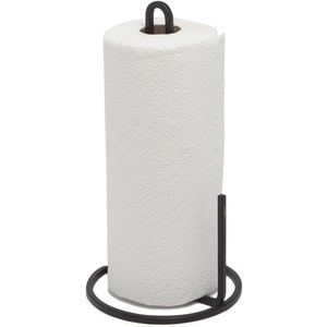 image:imageUmbra Squire Paper Towel Holder FreeStanding Compact Steel Black  Builtin tear bar portable handle kitchen or bath eco friendly finish