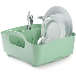 image:imageUmbra Tub Dish Drying Rack  Lightweight SelfDraining Dish Rack for Kitchen Sink and Counter at Home RV or Motorhome Smoke Black 330590582Mint