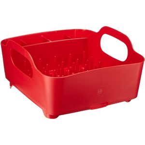 image:imageUmbra Tub Dish Drying Rack  Lightweight SelfDraining Dish Rack for Kitchen Sink and Counter at Home RV or Motorhome Smoke Black 330590582Red