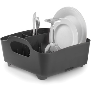 image:imageUmbra Tub Dish Drying Rack  Lightweight SelfDraining Dish Rack for Kitchen Sink and Counter at Home RV or Motorhome Smoke Black 330590582Smoke