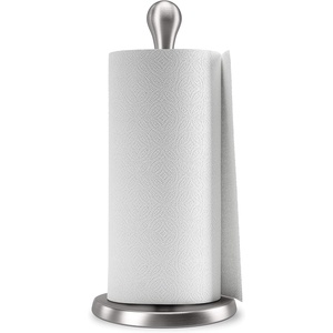 image:imageUmbra Tug OneHanded Tear Modern Paper Towel Holder Nickel  Freestanding design stable base fits standard paper towel rollsNickel