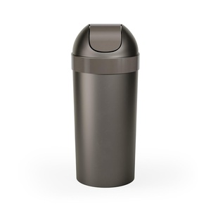 image:imageUmbra Venti Trash Can Swing Top Lid Kitchen Garbage Can 16 Gallon Pewter  Stable and durable build easy wipe clean maintenance indoor or outdoor use commercial or residential plasticPewter