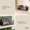 image:imageUmbra Bellwood Spice Shelf Expandable ThreeTier WhiteNatural  Pantry organizer no assembly large capacity storage fits cabinets and drawersBlackWalnut