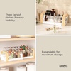 image:imageUmbra Bellwood Spice Shelf Expandable ThreeTier WhiteNatural  Pantry organizer no assembly large capacity storage fits cabinets and drawersNaturalWhite