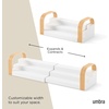 image:imageUmbra Bellwood Spice Shelf Expandable ThreeTier WhiteNatural  Pantry organizer no assembly large capacity storage fits cabinets and drawersNaturalWhite