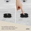 image:imageUmbra Bloom Drain Stop Bathtub Drain Hair Catcher 3Inch Surf Blue  Silicone material flexible and durable fits standard drains wipe or rinse clean rust resistantBlack