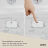 image:imageUmbra Bloom Drain Stop Bathtub Drain Hair Catcher 3Inch Surf Blue  Silicone material flexible and durable fits standard drains wipe or rinse clean rust resistantWhite
