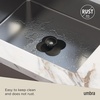 image:imageUmbra Bloom Drain Stop Bathtub Drain Hair Catcher 3Inch Surf Blue  Silicone material flexible and durable fits standard drains wipe or rinse clean rust resistantBlack