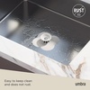 image:imageUmbra Bloom Drain Stop Bathtub Drain Hair Catcher 3Inch Surf Blue  Silicone material flexible and durable fits standard drains wipe or rinse clean rust resistantWhite