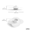 image:imageUmbra Bloom Drain Stop Bathtub Drain Hair Catcher 3Inch Surf Blue  Silicone material flexible and durable fits standard drains wipe or rinse clean rust resistantWhite