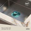 image:imageUmbra Bloom Drain Stop Bathtub Drain Hair Catcher 3Inch Surf Blue  Silicone material flexible and durable fits standard drains wipe or rinse clean rust resistantSurf