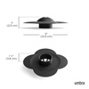 image:imageUmbra Bloom Drain Stop Bathtub Drain Hair Catcher 3Inch Surf Blue  Silicone material flexible and durable fits standard drains wipe or rinse clean rust resistantBlack