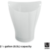 image:imageUmbra Garbino Trash Can 225Gallon 85L Capacity BlackMetallicwhite