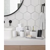 image:imageUmbra Junip Bath Accessories Tumbler  Modern White Resin Holder and Organizer Perfect for Holding Toothbrushes Makeup Brushes and Various Bath Items BlackWhite