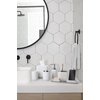 image:imageUmbra Junip Bath Accessories Tumbler  Modern White Resin Holder and Organizer Perfect for Holding Toothbrushes Makeup Brushes and Various Bath Items BlackWhite
