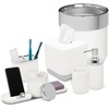 image:imageUmbra Junip Bath Accessories Tumbler  Modern White Resin Holder and Organizer Perfect for Holding Toothbrushes Makeup Brushes and Various Bath Items BlackWhite