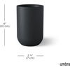 image:imageUmbra Junip Bath Accessories Tumbler  Modern White Resin Holder and Organizer Perfect for Holding Toothbrushes Makeup Brushes and Various Bath Items BlackBlack