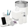 image:imageUmbra Junip Bath Accessories Tumbler  Modern White Resin Holder and Organizer Perfect for Holding Toothbrushes Makeup Brushes and Various Bath Items BlackWhite