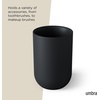 image:imageUmbra Junip Bath Accessories Tumbler  Modern White Resin Holder and Organizer Perfect for Holding Toothbrushes Makeup Brushes and Various Bath Items BlackBlack