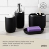 image:imageUmbra Junip Bath Accessories Tumbler  Modern White Resin Holder and Organizer Perfect for Holding Toothbrushes Makeup Brushes and Various Bath Items BlackBlack