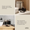 image:imageUmbra Junip Bath Accessories Tumbler  Modern White Resin Holder and Organizer Perfect for Holding Toothbrushes Makeup Brushes and Various Bath Items BlackBlack