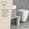 image:imageUmbra Skinny Trash Can  Builtin handle fits narrow openings and odd spaces strong construction easy wipe clean rounded corners