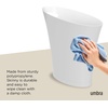 image:imageUmbra Skinny Trash Can  Builtin handle fits narrow openings and odd spaces strong construction easy wipe clean rounded corners