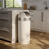 image:imageUmbra Venti Kitchen Trash Can with Swing Top Lid Large 16Gallon 62 L Capacity SandNickel  Easy wipe clean bag concealing neck ring residential and commercial use works with drawstring and flap tie bags plasticSandNickel