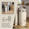 image:imageUmbra Venti Kitchen Trash Can with Swing Top Lid Large 16Gallon 62 L Capacity SandNickel  Easy wipe clean bag concealing neck ring residential and commercial use works with drawstring and flap tie bags plasticSandNickel