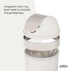 image:imageUmbra Venti Kitchen Trash Can with Swing Top Lid Large 16Gallon 62 L Capacity SandNickel  Easy wipe clean bag concealing neck ring residential and commercial use works with drawstring and flap tie bags plasticSand