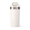 image:imageUmbra Venti Kitchen Trash Can with Swing Top Lid Large 16Gallon 62 L Capacity SandNickel  Easy wipe clean bag concealing neck ring residential and commercial use works with drawstring and flap tie bags plasticSandNickel