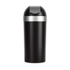image:imageUmbra Venti Kitchen Trash Can with Swing Top Lid Large 16Gallon 62 L Capacity SandNickel  Easy wipe clean bag concealing neck ring residential and commercial use works with drawstring and flap tie bags plasticBlackNickel