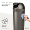 image:imageUmbra Venti Kitchen Trash Can with Swing Top Lid Large 16Gallon 62 L Capacity SandNickel  Easy wipe clean bag concealing neck ring residential and commercial use works with drawstring and flap tie bags plasticPewter