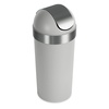 image:imageUmbra Venti Kitchen Trash Can with Swing Top Lid Large 16Gallon 62 L Capacity SandNickel  Easy wipe clean bag concealing neck ring residential and commercial use works with drawstring and flap tie bags plasticGreyNickel