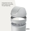 image:imageUmbra Venti Kitchen Trash Can with Swing Top Lid Large 16Gallon 62 L Capacity SandNickel  Easy wipe clean bag concealing neck ring residential and commercial use works with drawstring and flap tie bags plasticGrey