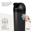image:imageUmbra Venti Kitchen Trash Can with Swing Top Lid Large 16Gallon 62 L Capacity SandNickel  Easy wipe clean bag concealing neck ring residential and commercial use works with drawstring and flap tie bags plasticBlack