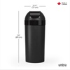 image:imageUmbra Venti Kitchen Trash Can with Swing Top Lid Large 16Gallon 62 L Capacity SandNickel  Easy wipe clean bag concealing neck ring residential and commercial use works with drawstring and flap tie bags plasticBlack