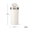 image:imageUmbra Venti Trash Can Swing Top Lid Kitchen Garbage Can 16 Gallon Black  Stable and durable build easy wipe clean maintenance indoor or outdoor use commercial or residential plasticSandNickel