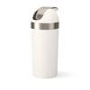 image:imageUmbra Venti Trash Can Swing Top Lid Kitchen Garbage Can 16 Gallon Black  Stable and durable build easy wipe clean maintenance indoor or outdoor use commercial or residential plasticSandNickel