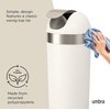 image:imageUmbra Venti Trash Can Swing Top Lid Kitchen Garbage Can 16 Gallon Black  Stable and durable build easy wipe clean maintenance indoor or outdoor use commercial or residential plasticSandNickel