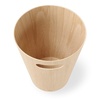 image:imageUmbra Woodrow Trash Can Wooden Wastebasket 2 Gallon Dark GreyNatural  Beech wood construction integrated carry handles twotone design durable build fits small spaces bathroom or officeNatural